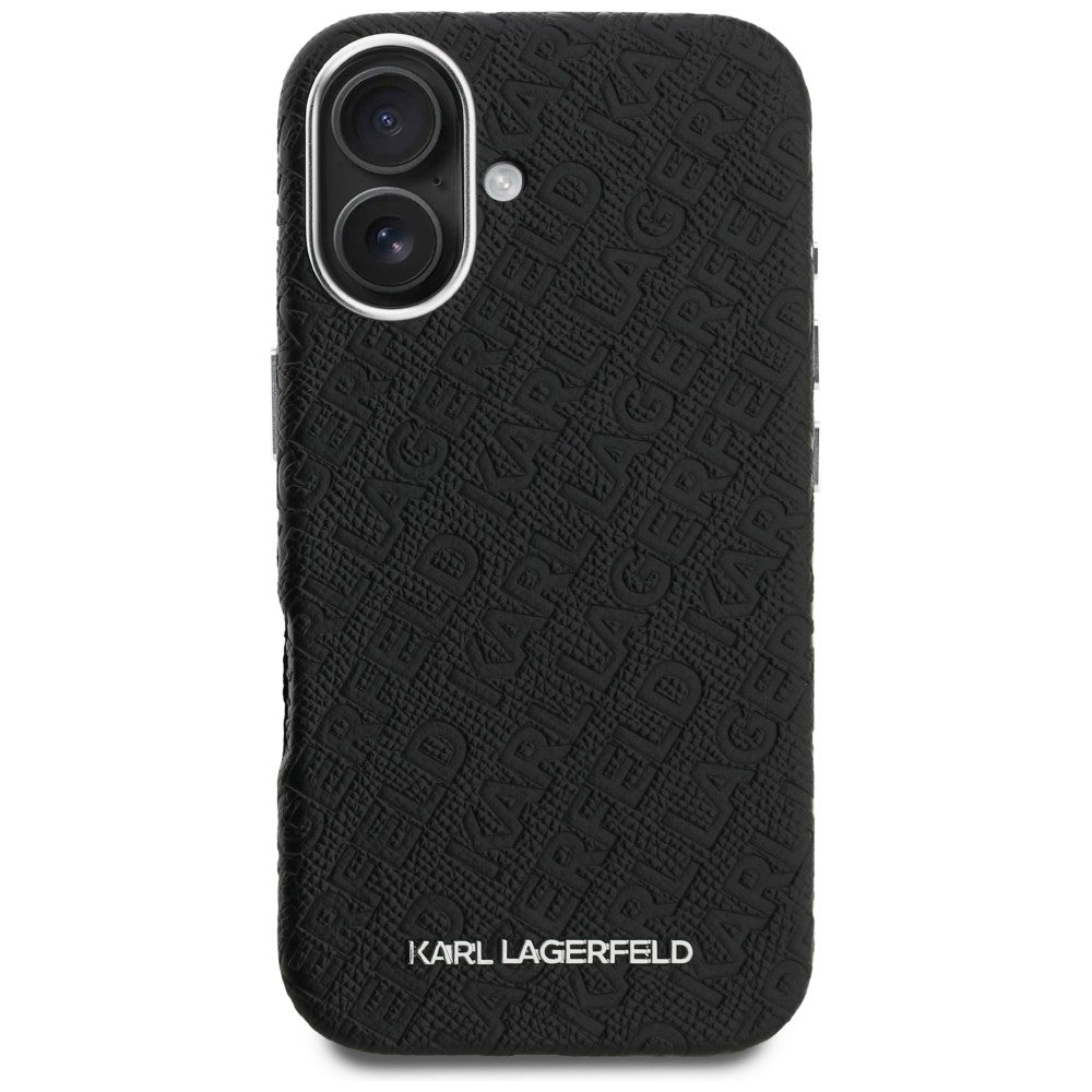 Karl Lagerfeld FW Stamped Karl MagSafe iPhone 16 Case - Black_2