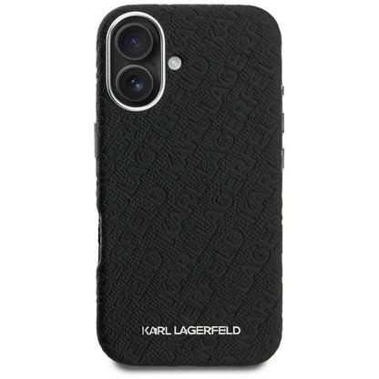Karl Lagerfeld FW Stamped Karl MagSafe iPhone 16 Case - Black_2