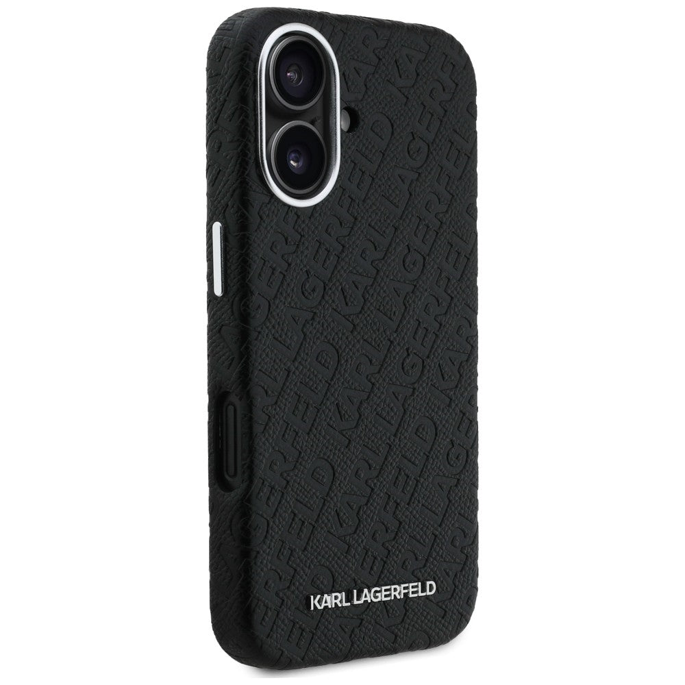 Karl Lagerfeld FW Stamped Karl MagSafe iPhone 16 Case - Black_3