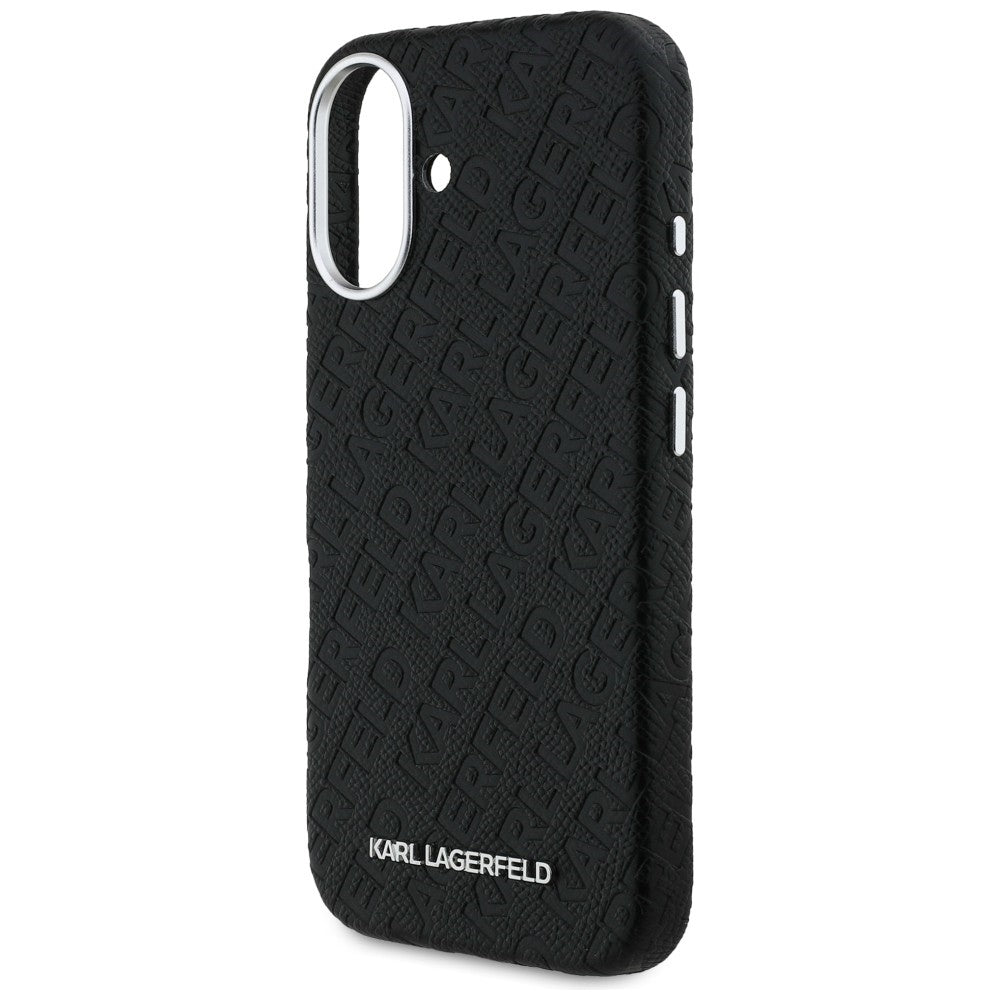 Karl Lagerfeld FW Stamped Karl MagSafe iPhone 16 Case - Black_5