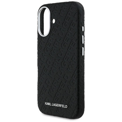 Karl Lagerfeld FW Stamped Karl MagSafe iPhone 16 Case - Black_5