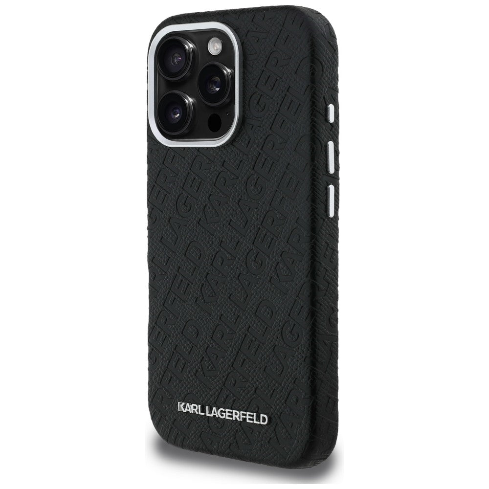 Karl Lagerfeld FW Stamped Karl MagSafe Case for iPhone 16 Pro - Black_1