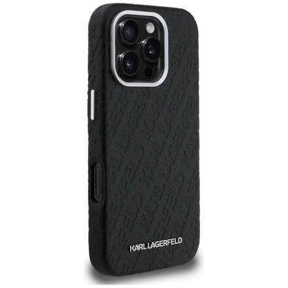 Karl Lagerfeld FW Stamped Karl MagSafe Case for iPhone 16 Pro - Black_3