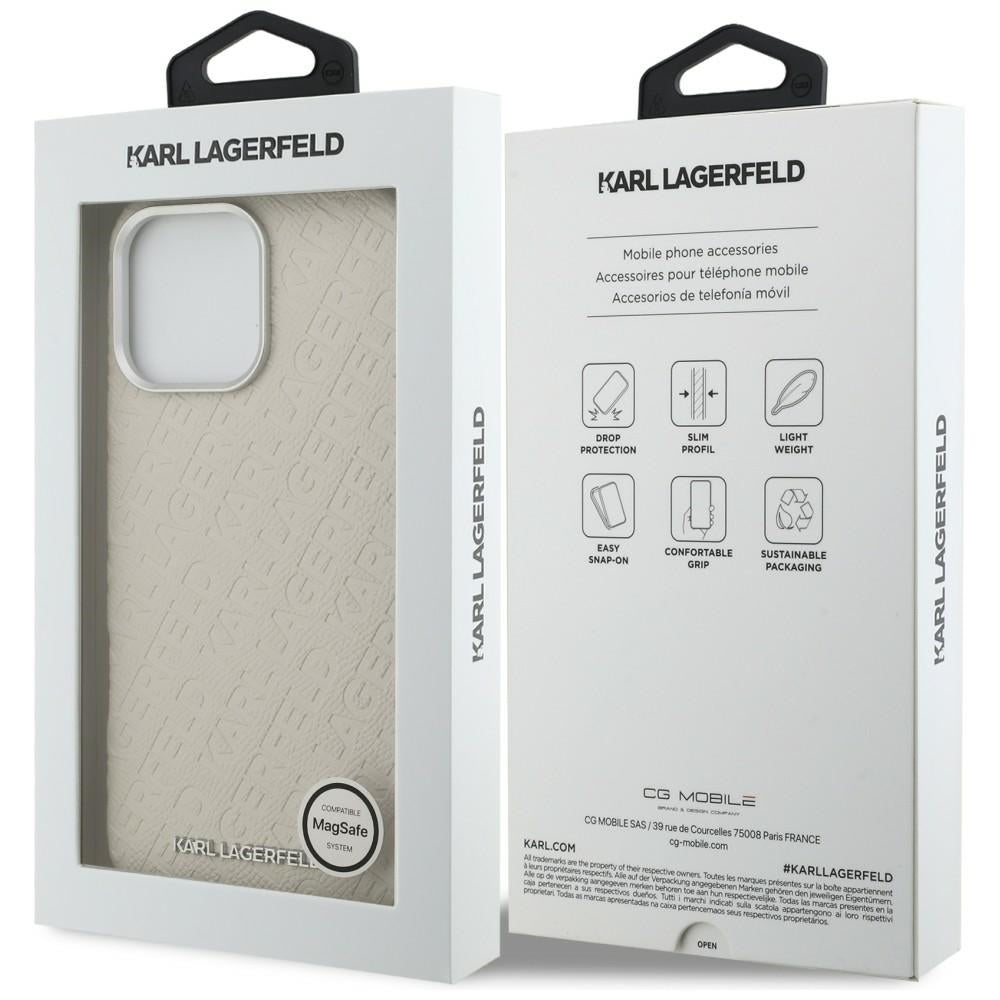 Karl Lagerfeld FW Stamped Karl MagSafe Case for iPhone 16 Pro Max - Beige_7