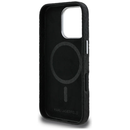 Karl Lagerfeld FW Stamped Karl MagSafe Case for iPhone 16 Pro Max - Black_6
