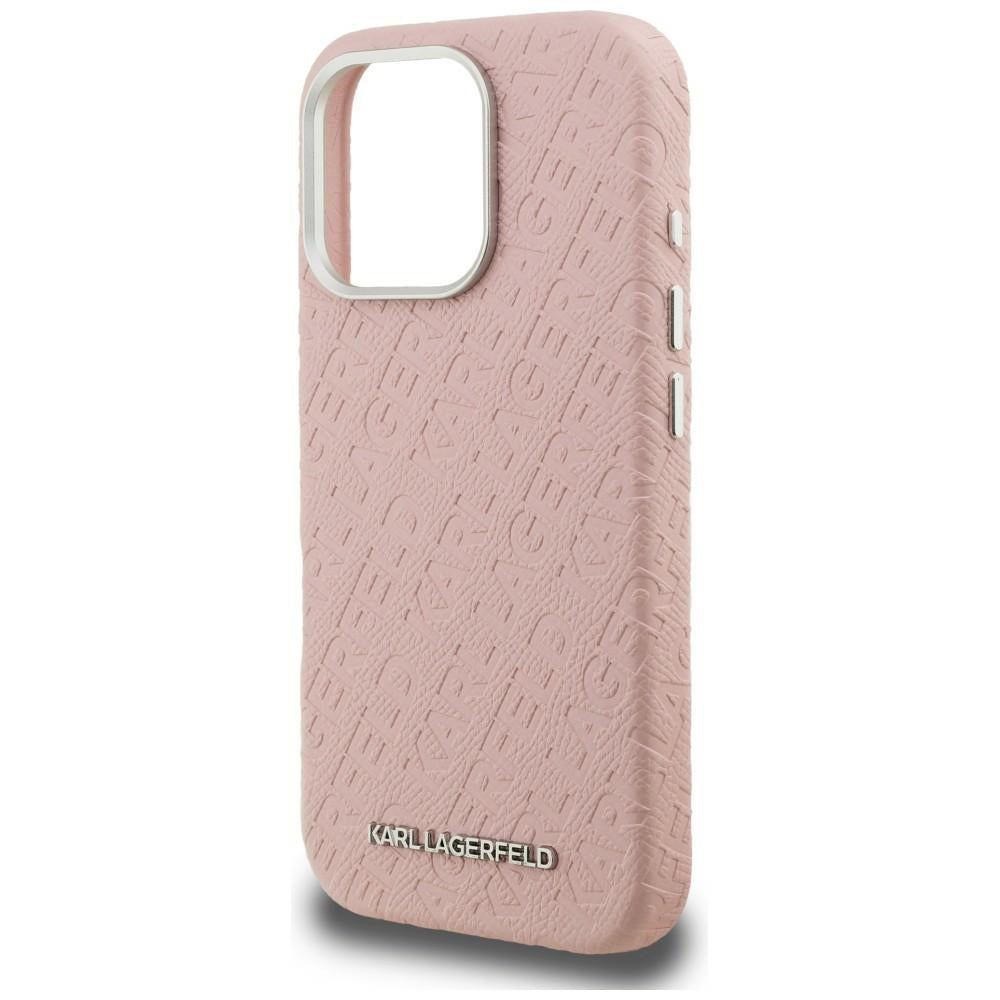 Karl Lagerfeld FW Stamped Karl MagSafe Case for iPhone 16 Pro Max - Pink_5