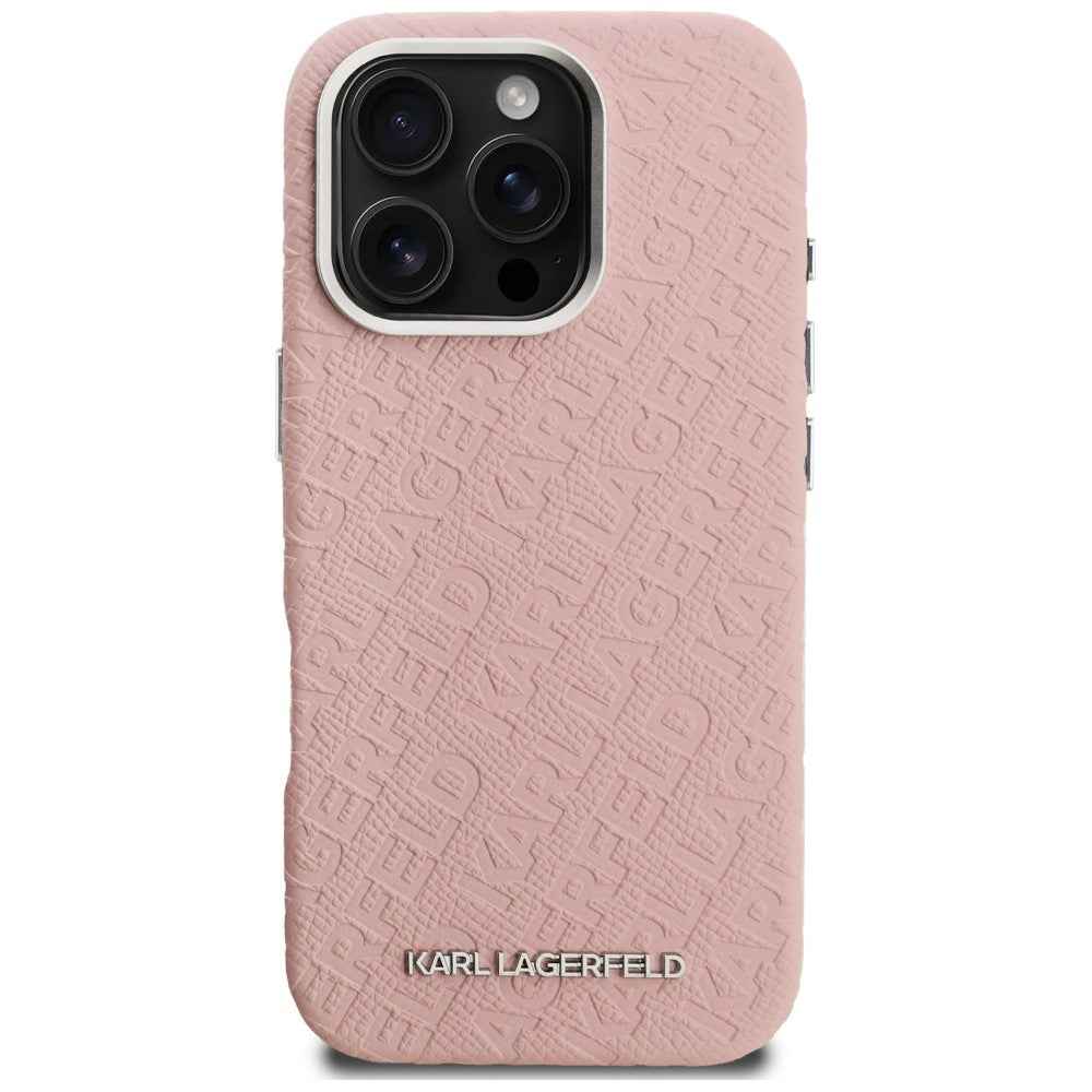 Karl Lagerfeld FW Stamped Karl MagSafe Case for iPhone 16 Pro - Pink_2