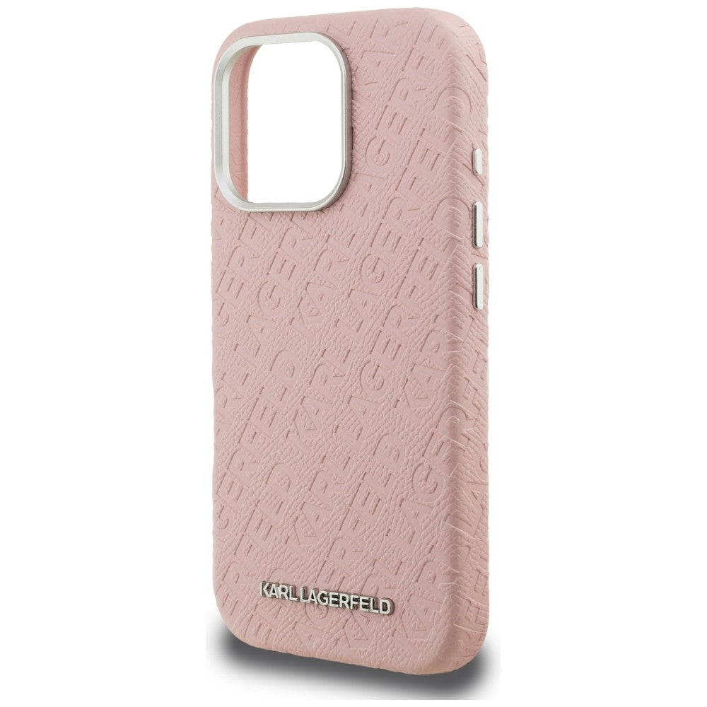 Karl Lagerfeld FW Stamped Karl MagSafe Case for iPhone 16 Pro - Pink_5