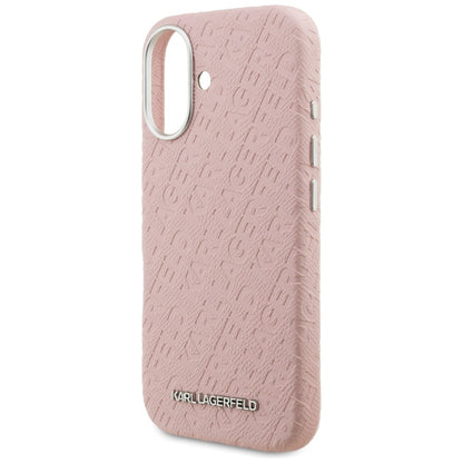 Karl Lagerfeld FW Stamped Karl MagSafe iPhone 16 Case - Pink_5