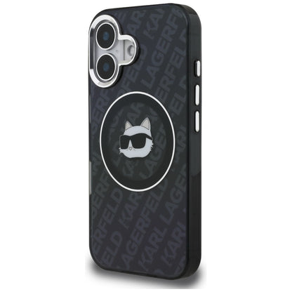 Karl Lagerfeld IML Choupette Head Logo MagSafe Case for iPhone 16 - Black_1