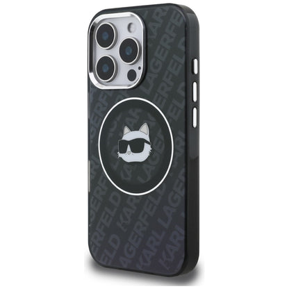 Karl Lagerfeld IML Choupette Head Logo MagSafe Case for iPhone 16 Pro - Black_1