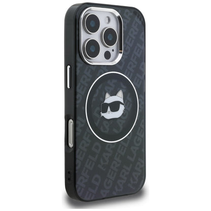 Karl Lagerfeld IML Choupette Head Logo MagSafe Case for iPhone 16 Pro - Black_3