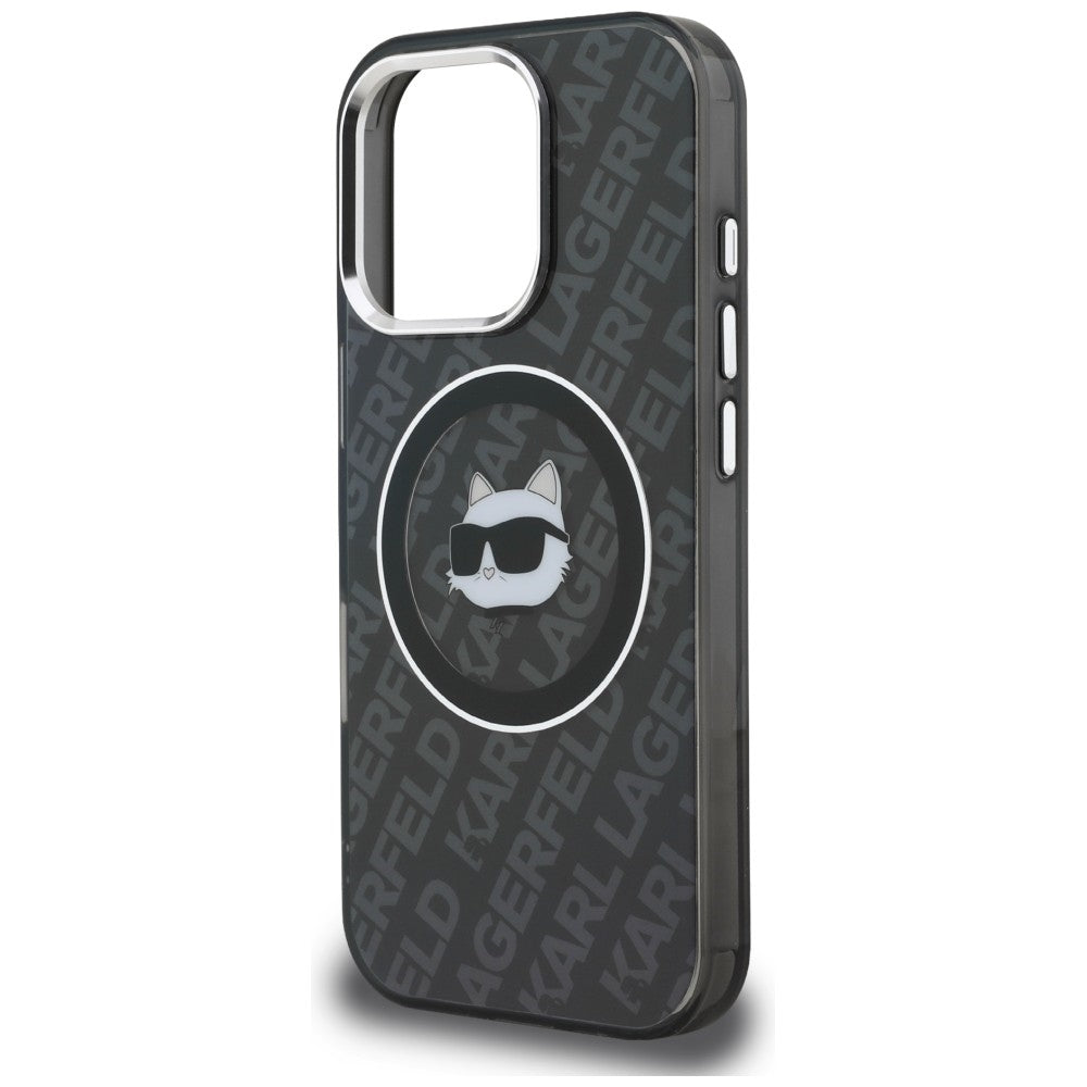 Karl Lagerfeld IML Choupette Head Logo MagSafe Case for iPhone 16 Pro - Black_5