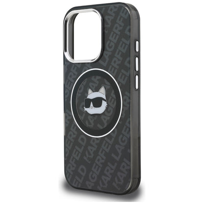 Karl Lagerfeld IML Choupette Head Logo MagSafe Case for iPhone 16 Pro - Black_5