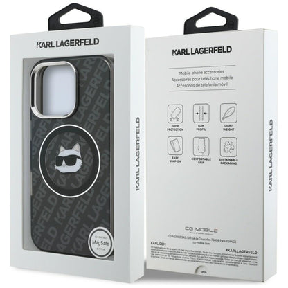 Karl Lagerfeld IML Choupette Head Logo MagSafe Case for iPhone 16 Pro - Black_7