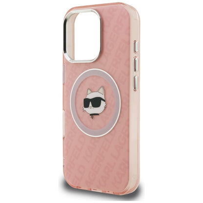 Karl Lagerfeld IML Choupette Head Logo MagSafe Case for iPhone 16 Pro - Pink_5