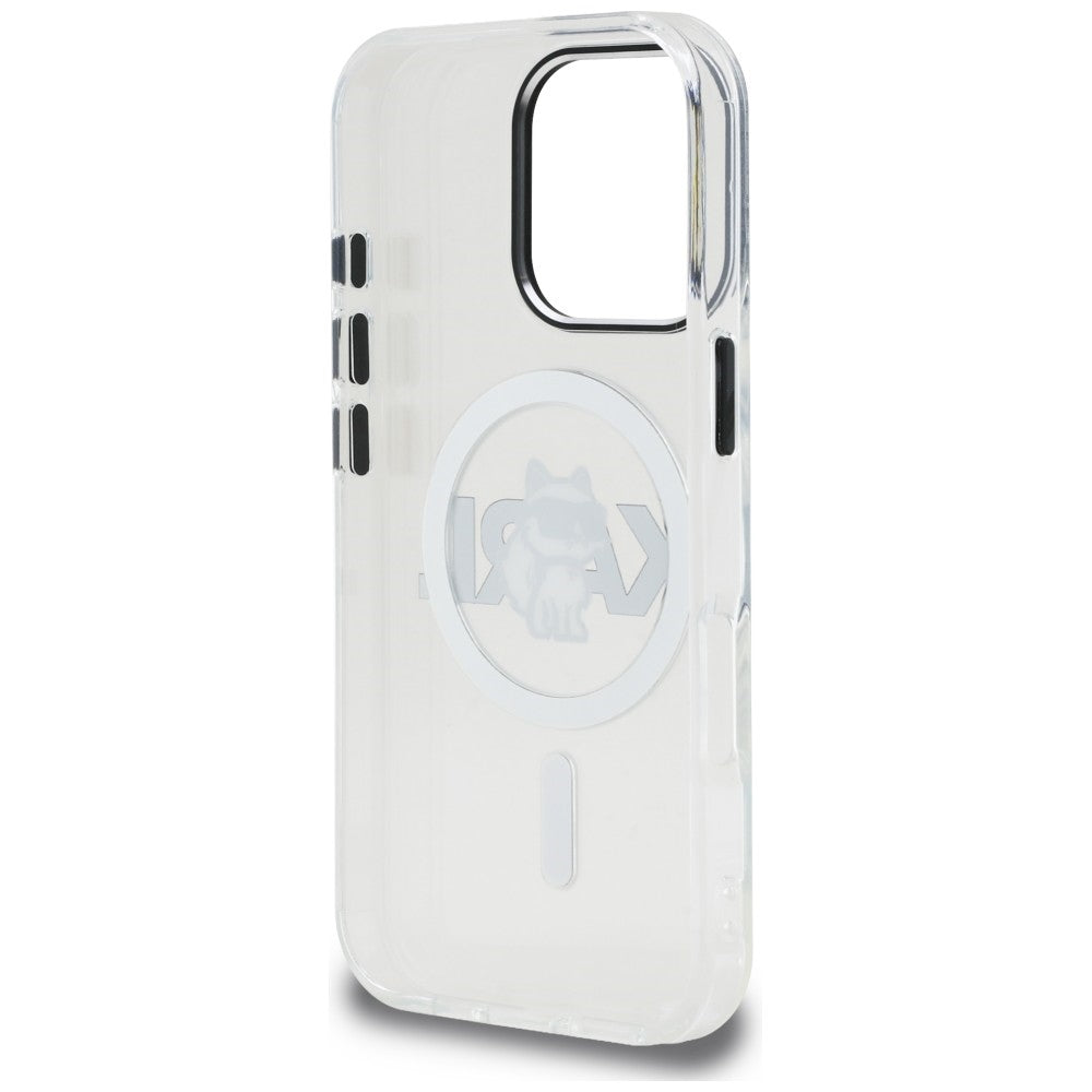 Karl Lagerfeld IML Choupette Sketch Logo MagSafe Case for iPhone 16 Pro Max - Clear_6