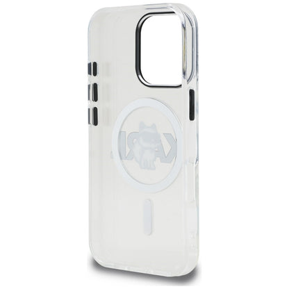 Karl Lagerfeld IML Choupette Sketch Logo MagSafe Case for iPhone 16 Pro Max - Clear_6