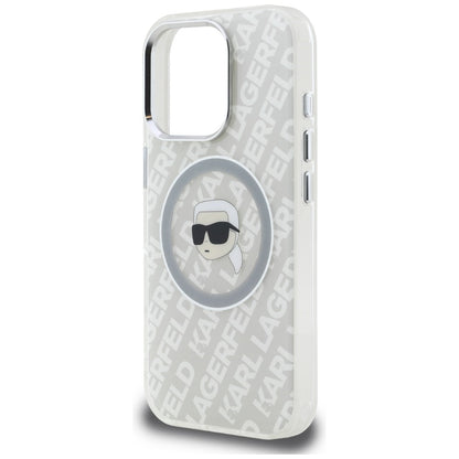 Karl Lagerfeld IML Karl Head Logo MagSafe Case for iPhone 16 Pro Max - Gray_5