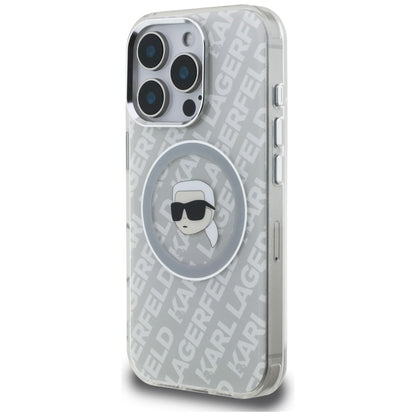 Karl Lagerfeld IML Karl Head Logo MagSafe Case for iPhone 16 Pro - Gray_1