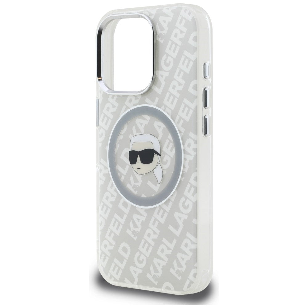 Karl Lagerfeld IML Karl Head Logo MagSafe Case for iPhone 16 Pro - Gray_5