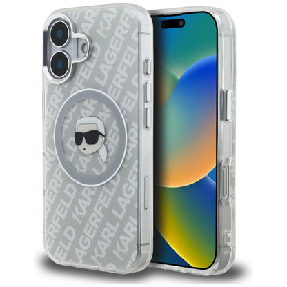 Karl Lagerfeld IML Karl Head Logo MagSafe Case for iPhone 16 - Gray_0