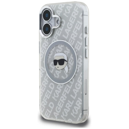 Karl Lagerfeld IML Karl Head Logo MagSafe Case for iPhone 16 - Gray_1