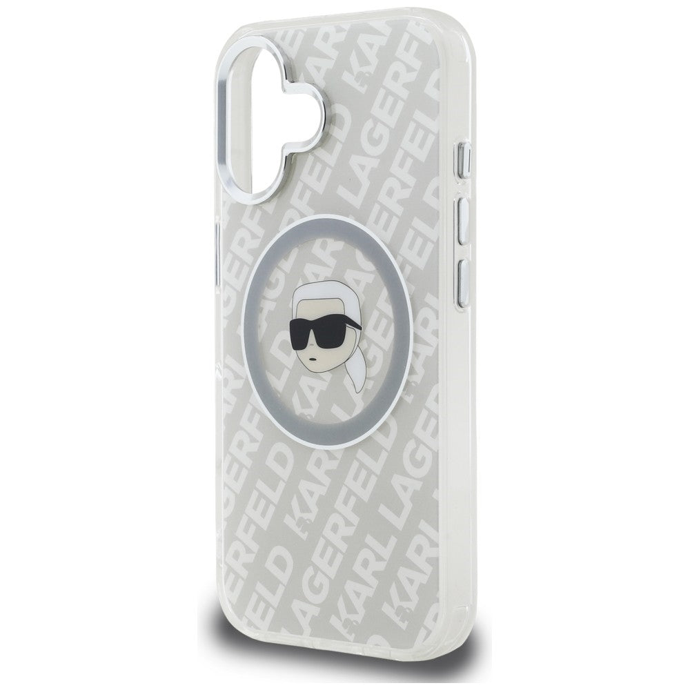 Karl Lagerfeld IML Karl Head Logo MagSafe Case for iPhone 16 - Gray_5