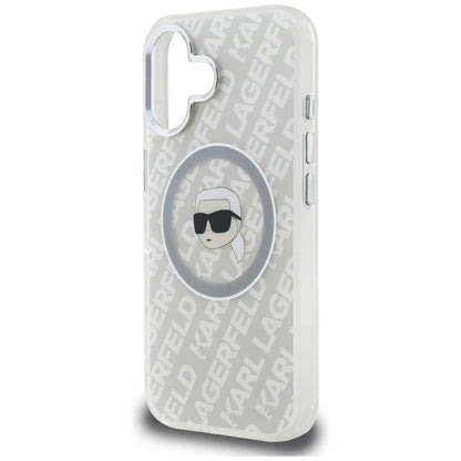Karl Lagerfeld IML Karl Head Logo MagSafe Case for iPhone 16 - Gray_5