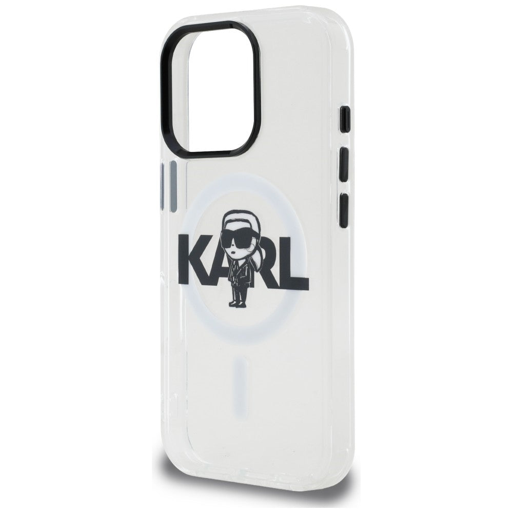 Karl Lagerfeld IML Karl Sketch Logo MagSafe Case for iPhone 16 Pro Max - Clear_5