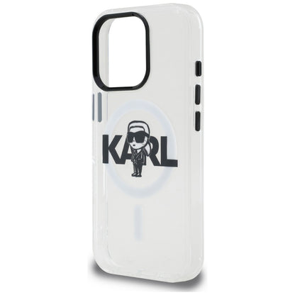 Karl Lagerfeld IML Karl Sketch Logo MagSafe Case for iPhone 16 Pro Max - Clear_5