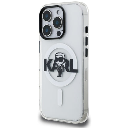 Karl Lagerfeld IML Karl Sketch Logo MagSafe Case for iPhone 16 Pro - Clear_1