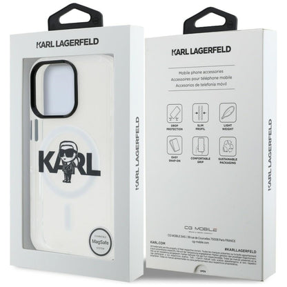 Karl Lagerfeld IML Karl Sketch Logo MagSafe Case for iPhone 16 Pro - Clear_7