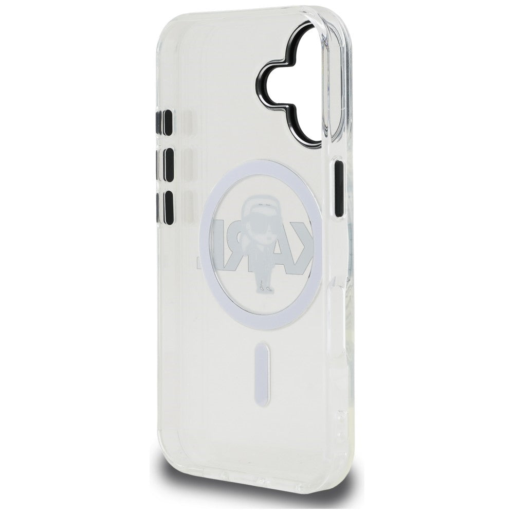 Karl Lagerfeld IML Karl Sketch Logo MagSafe Case for iPhone 16 - Clear_6
