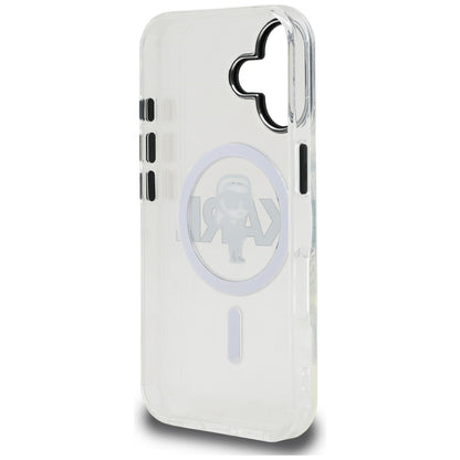 Karl Lagerfeld IML Karl Sketch Logo MagSafe Case for iPhone 16 - Clear_6