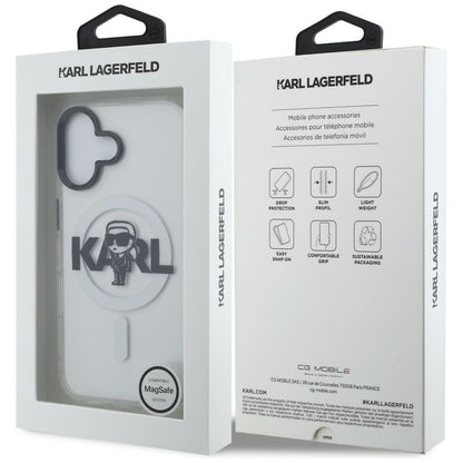 Karl Lagerfeld IML Karl Sketch Logo MagSafe Case for iPhone 16 - Clear_7