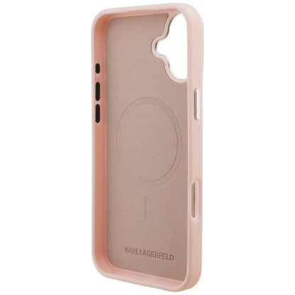 Karl Lagerfeld Initial &amp; Metal Logo MagSafe Case for iPhone 16 Plus - Pink_6