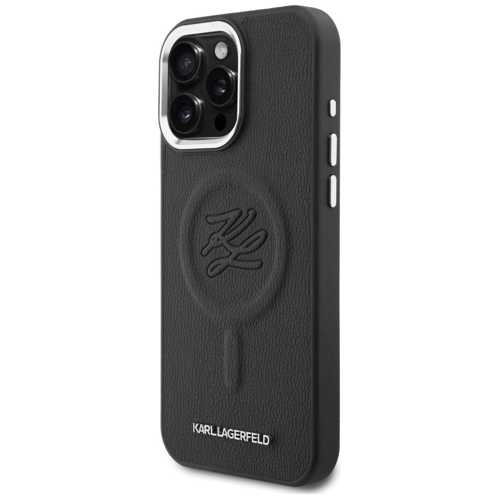 Karl Lagerfeld Embossed Ring Initials MagSafe Case for Samsung Galaxy S26 - Black_1