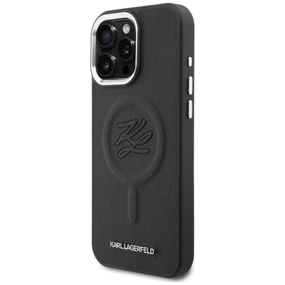 Karl Lagerfeld Embossed Ring Initials MagSafe Case for Samsung Galaxy S26 - Black_1