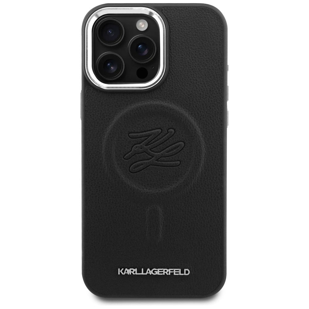 Karl Lagerfeld Embossed Ring Initials MagSafe Case for Samsung Galaxy S26 - Black_2