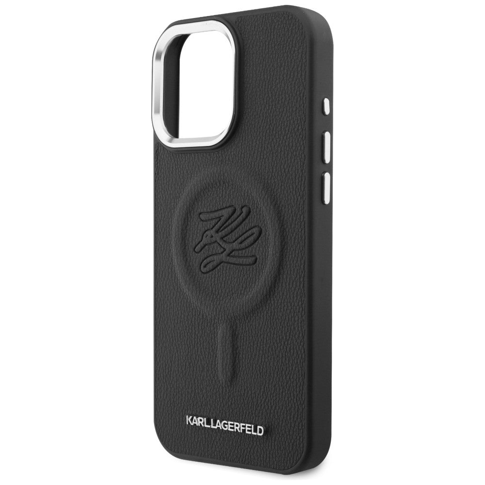 Karl Lagerfeld Embossed Ring Initials MagSafe Case for Samsung Galaxy S26 - Black_5