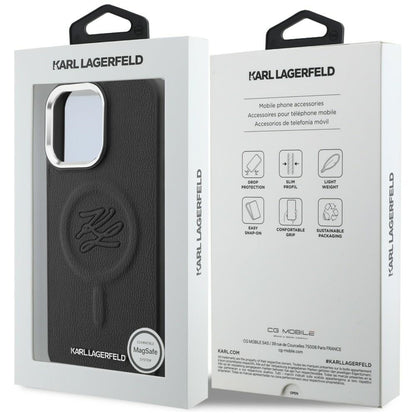 Karl Lagerfeld Embossed Ring Initials MagSafe Case for Samsung Galaxy S26 - Black_7