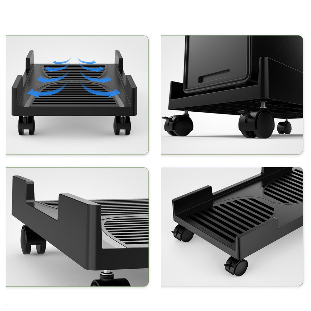 Orico CPB3 computer stand on wheels, load capacity 20 kg - black_5