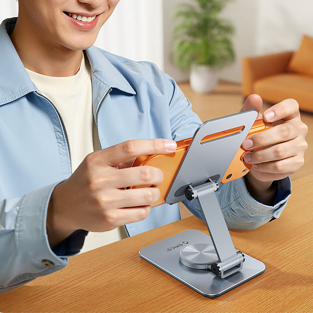 Orico PS2 foldable phone stand, 360° rotating - silver_3