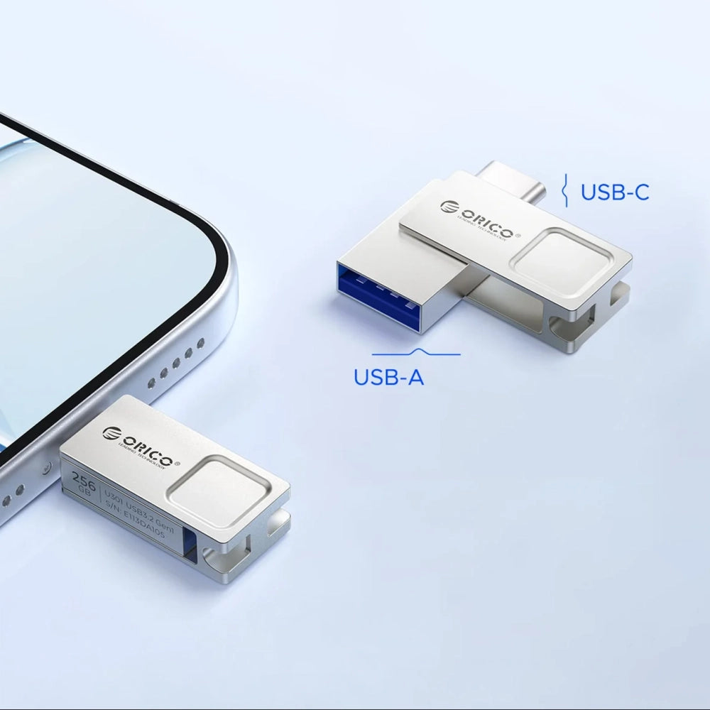 Orico U301 64GB USB-A USB-C USB 3.2 Gen 1 Pendrive - Silver_3