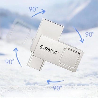 Orico U301 64GB USB-A USB-C USB 3.2 Gen 1 Pendrive - Silver_4