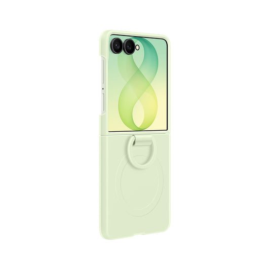 Samsung Silicone Ring Magnet Cover for Samsung Galaxy Z Flip 8 with MagSafe Compatible Ring - Green_0