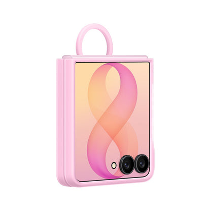 Samsung Silicone Ring Magnet Cover for Samsung Galaxy Z Flip 8 with MagSafe Compatible Ring - Pink_1