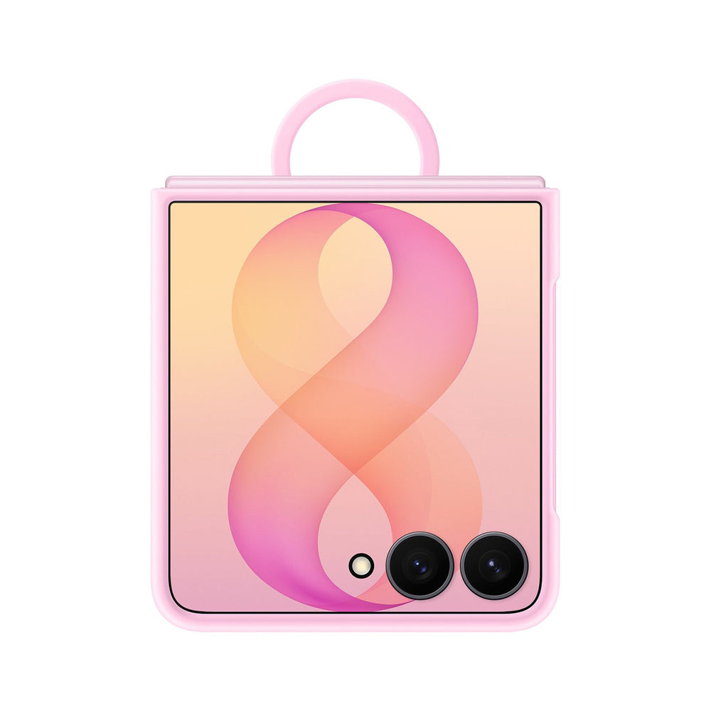 Samsung Silicone Ring Magnet Cover for Samsung Galaxy Z Flip 8 with MagSafe Compatible Ring - Pink_4
