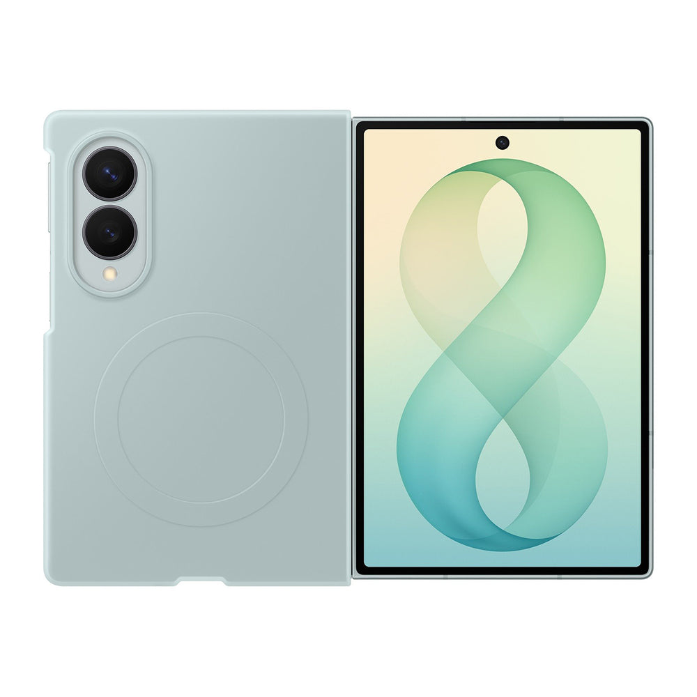 Samsung Silicone Magnet Case for Samsung Galaxy Z Fold 8 compatible with MagSafe + 2 anti-reflective films - green_0